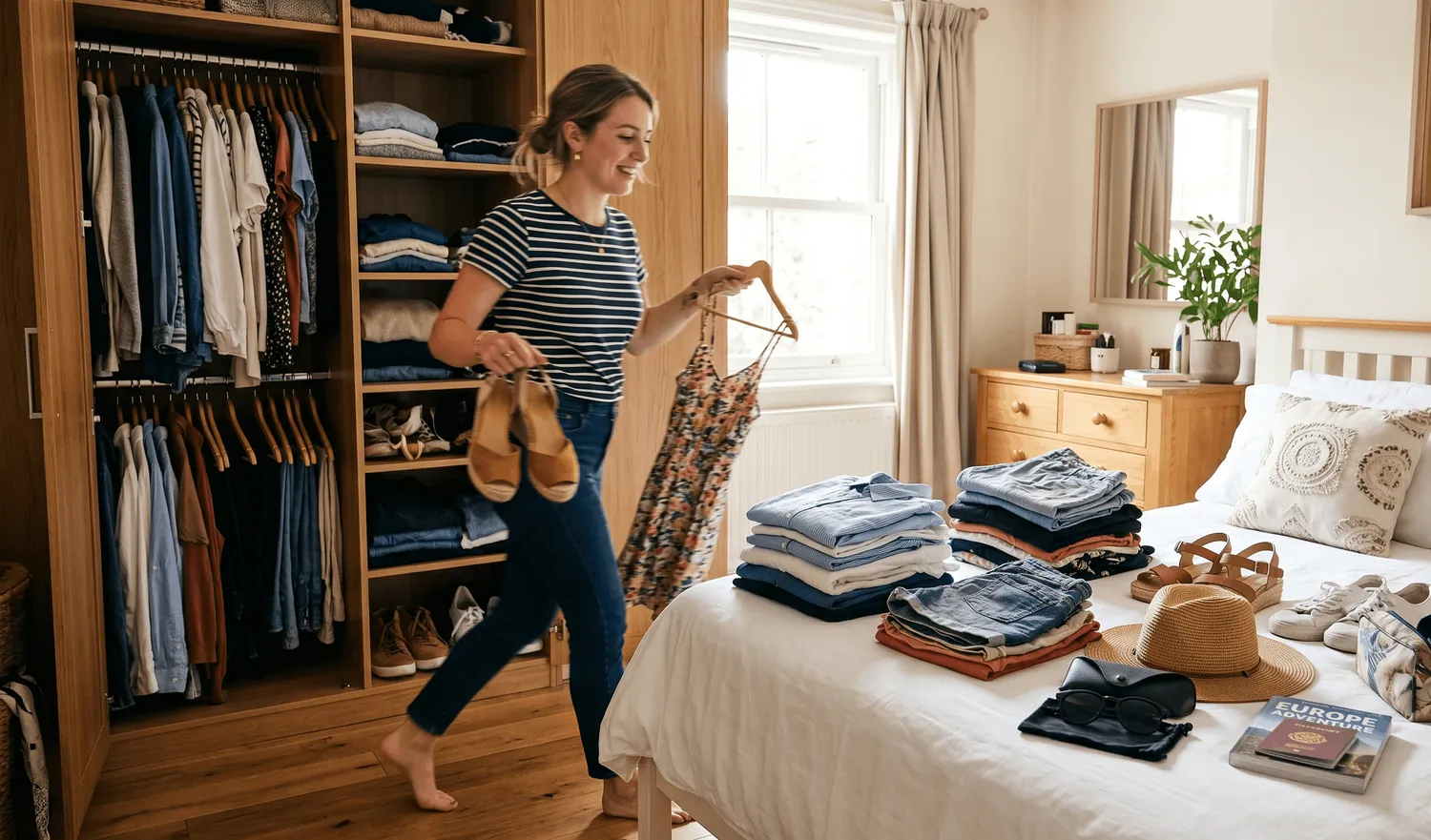 packing clothes for a trip