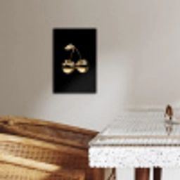 Kersen - Zwart - Goud - Chrome KitchenYeah - Keuken - Canvas klein -sfeer3
