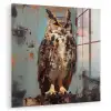 Geschilderd - Abstract - Uil - Bruin plexiglas 5mm klein -zzzproduct_nieuw