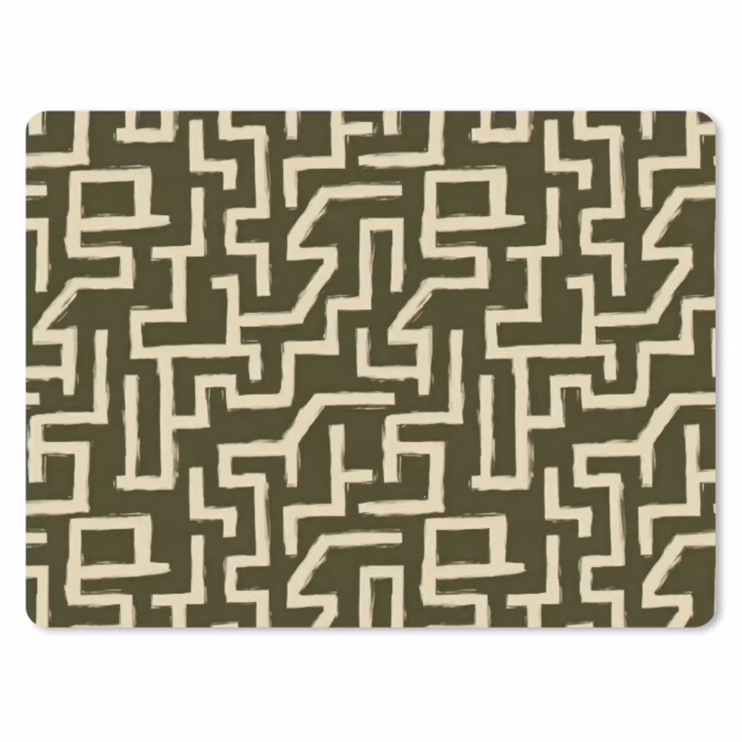 Abstract - Lijnen - Groen muismat rubber klein 262 -3d