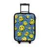 Smiley - Geel - Blauw Kinderkoffer - Zwart klein -3d