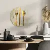 Verf - Goud - Bestek KitchenYeah - Keuken - Wandcirkel Forex klein -sfeer2