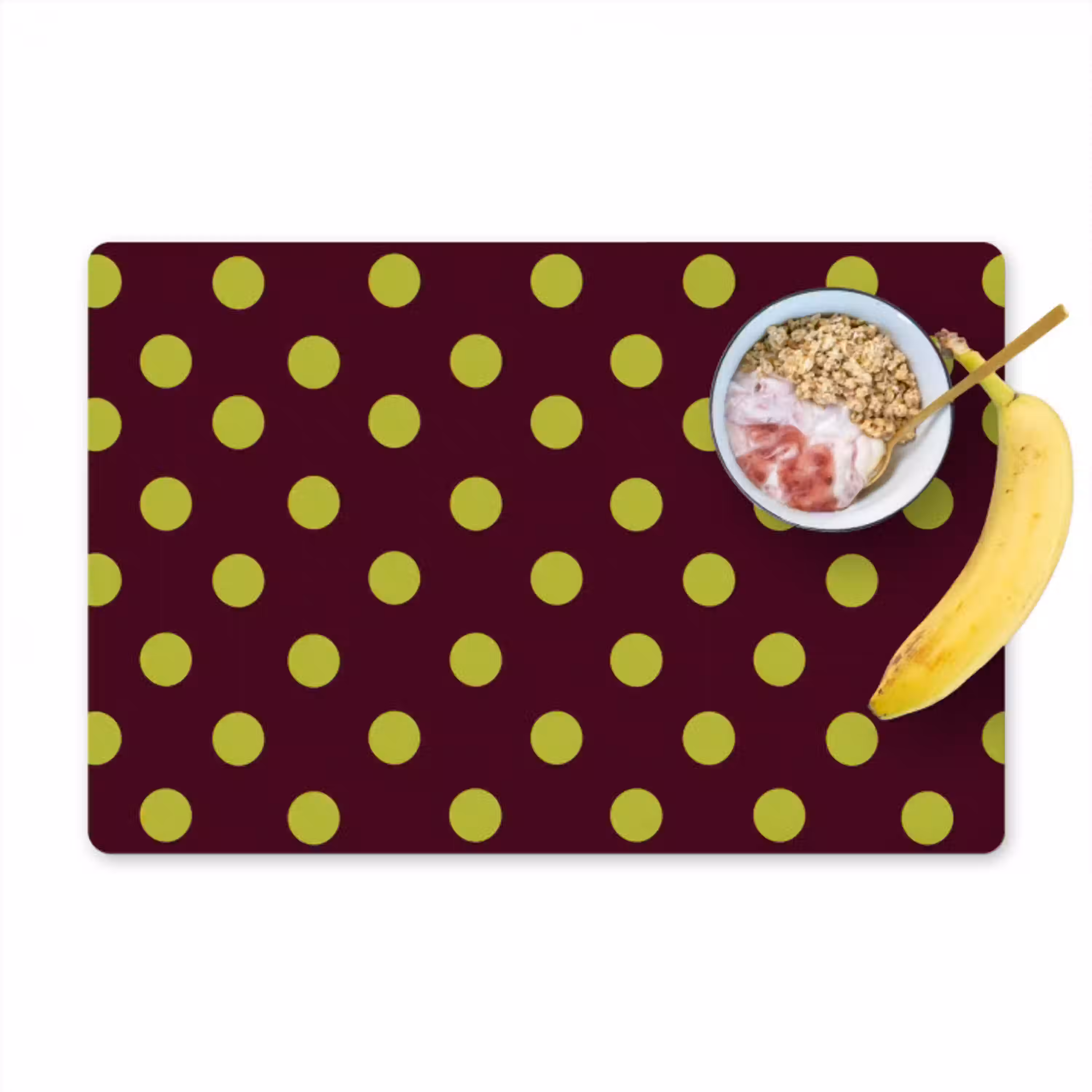 Klassiek - Stippen - Groen Placemat vinyl groot 368 -zzzproduct_Kitchenyeah-website