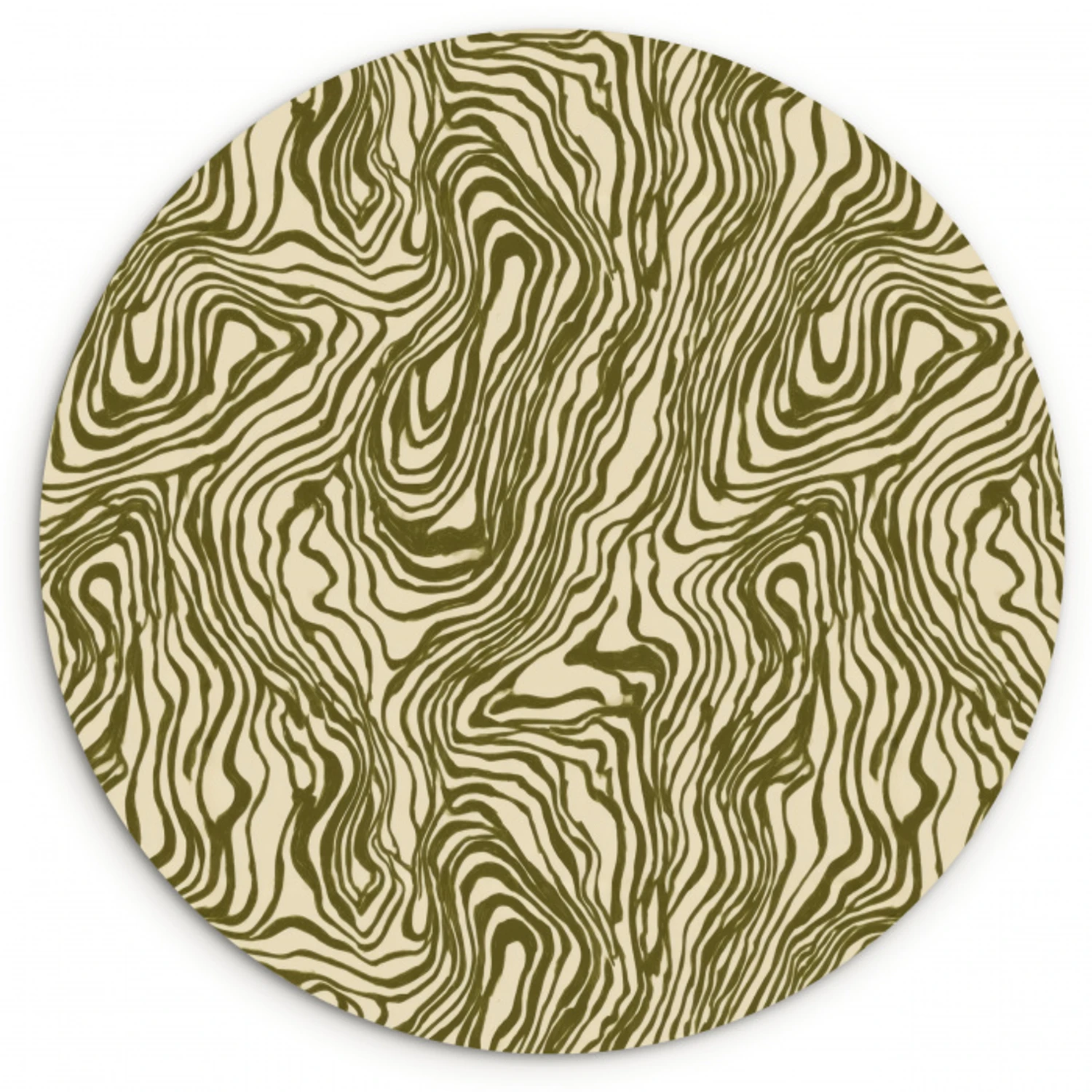 Abstract - Marmer - Groen Wandcirkel kunststof plaat 5mm dik klein 188 -3d