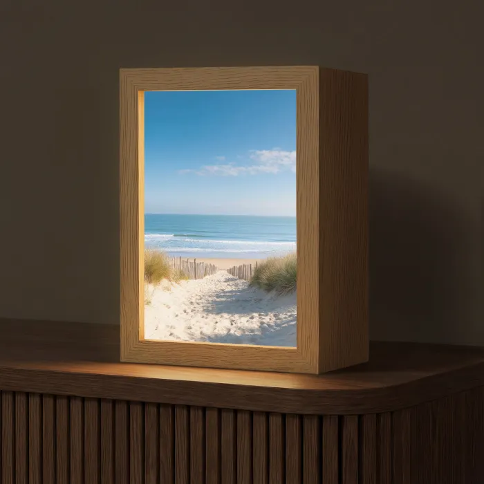 Strand - Zee - Duin - Zand - Zomer Light Box met kabel (Tafellamp) klein -z3d_website