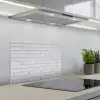 Bakstenen - Geverfd - Wit - Minimalistisch keuken achterwand spatscherm klein 900 -3d_schuin