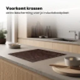 Krokodil - Leer - Bruin Inductie beschermer vinyl 3mm middel -sfeer1