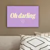 Oh darling - Hart - Paars canvas 2cm klein -sfeer3