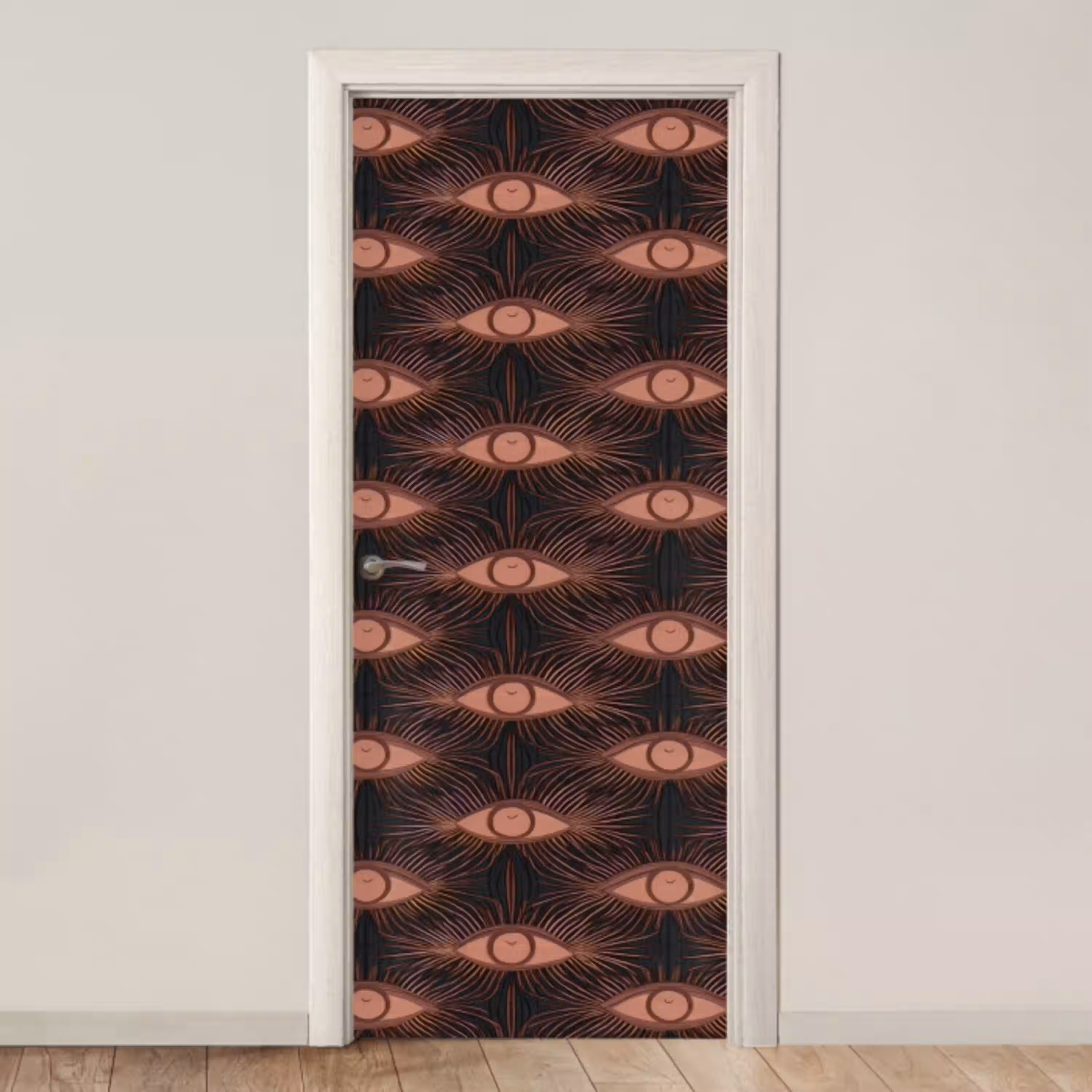 Boheems - Oog - Bruin deurposter klein 289 -3d_beige