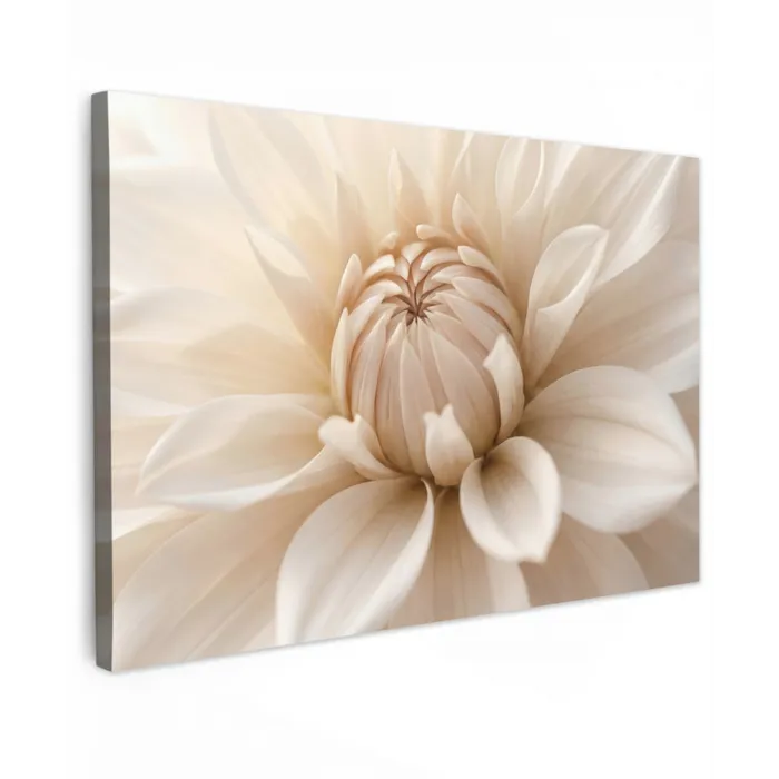 Bloem - Dahlia - Wit canvas 2cm klein -z3d