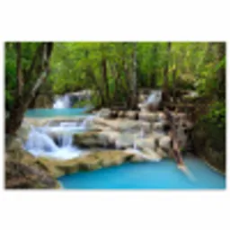 Waterval - Natuur  - Rivier - Bos - Water poster papier klein -3d
