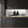 Vrouwen - Zonnehoed - Strand - Zwart - Wit keuken achterwand 2 middel -sfeer1
