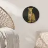 Panter - Realistisch - Bruin Akoestische PET Vilt - Rond klein -sfeer4