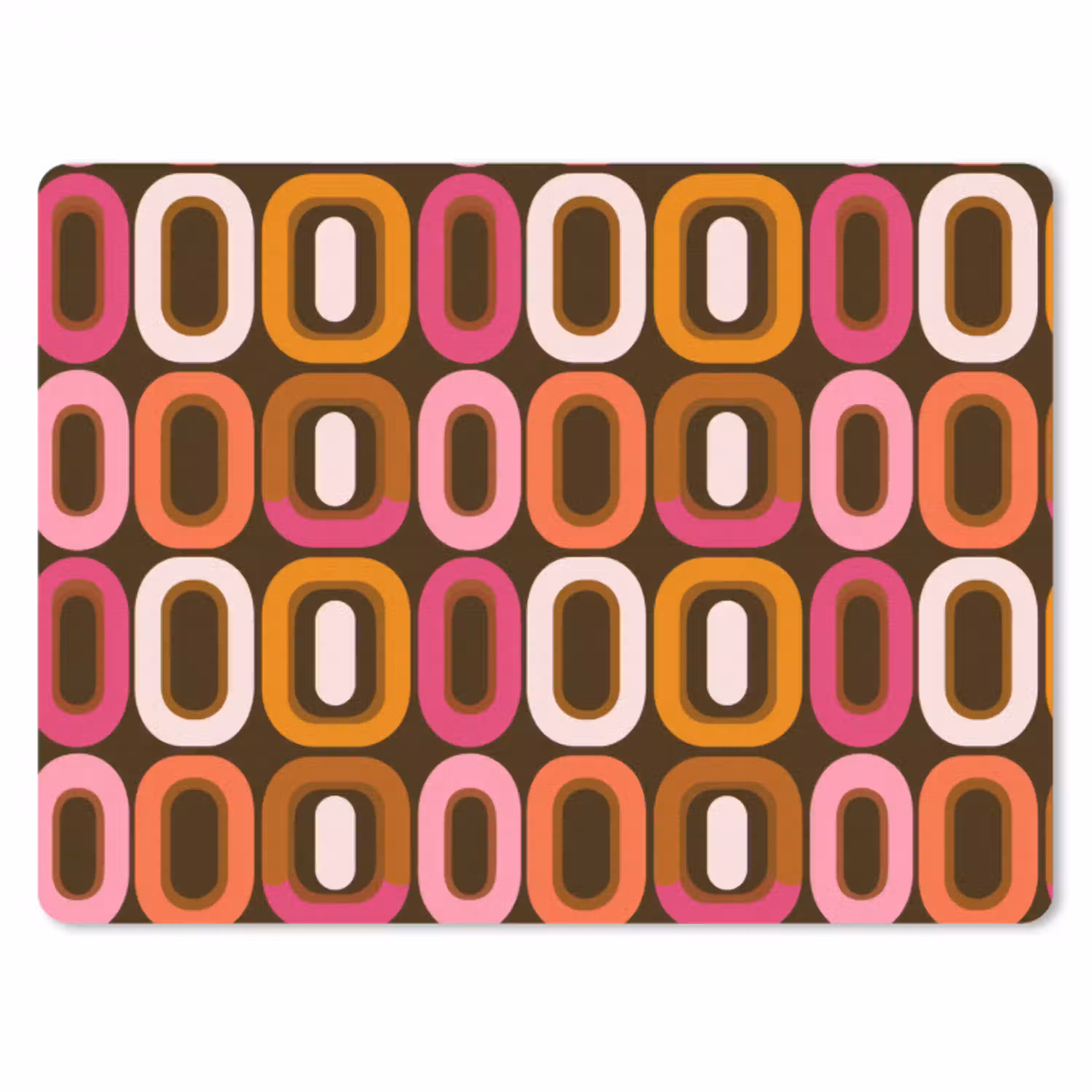 Modern - Retro - Kleurrijk muismat rubber klein 262 -3d