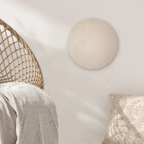 Japandi - Beige - Modern Wandcirkel plexiglas klein -sfeer5