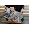 Zebra's - Zwart - Wit laptophoes neopreen klein -tas