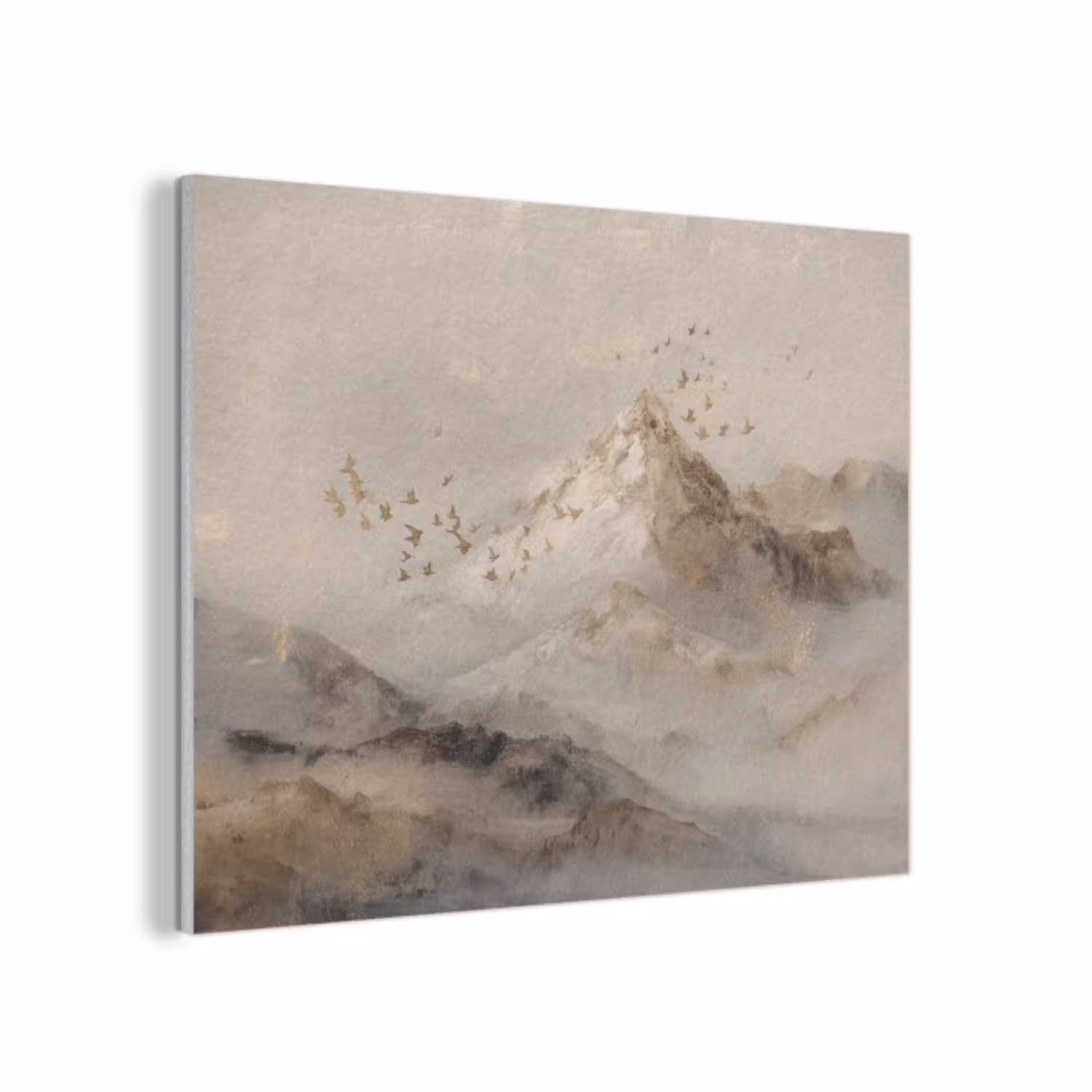 Berglandschap - Mist  - Penseelstreken PET vilt klein -3d
