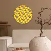 Citroenen - Geel - Stippen - Oranje Wandcirkel kunststof plaat 5mm dik klein 188 -sfeer1