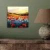 Klaproos - Bloemenveld - Kleurrijk aluminium wit klein -sfeer2