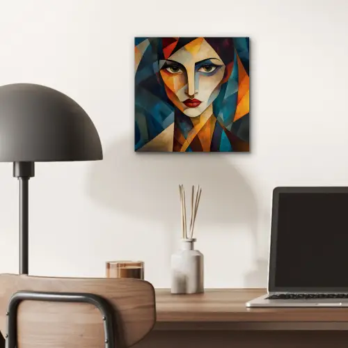 Portret - Abstract - Vormen aluminium wit klein -sfeer5