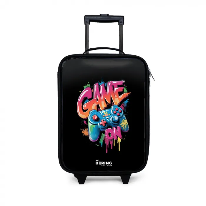 Game - Controller - Graffiti - Neon Kinderkoffer - Zwart klein -3d
