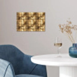 Geometrisch - Tegels - Goud poster papier klein 62 -sfeer3