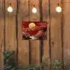 Volle maan - Landschap - Waterval tuinposter los doek klein -sfeer1