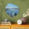 Strand - Schild - Water - Blauw Wandcirkel Organisch Forex 3mm klein -sfeer2