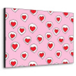 Hartjes - Patroon - Rood Textielframe zwart klein 947 -3d