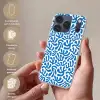 Koraal patroon - Wit - Blauw  - Zomer Telefoonhoesje iPhone 17 Pro klein -sfeer3_NL
