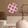 Disco - Bal - Patroon - Roze Wandcirkel kunststof plaat 5mm dik klein 188 -sfeer1