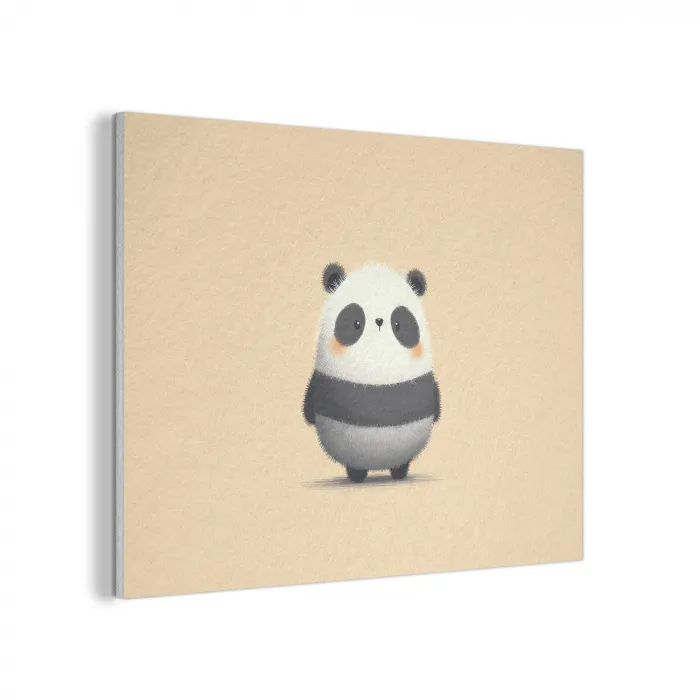Panda - Beige - Minimalistisch PET vilt klein -3d