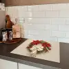 Deurkrans - Strik - Kerst - Rood - Groen Inductie beschermer vinyl 3mm middel -sfeer3