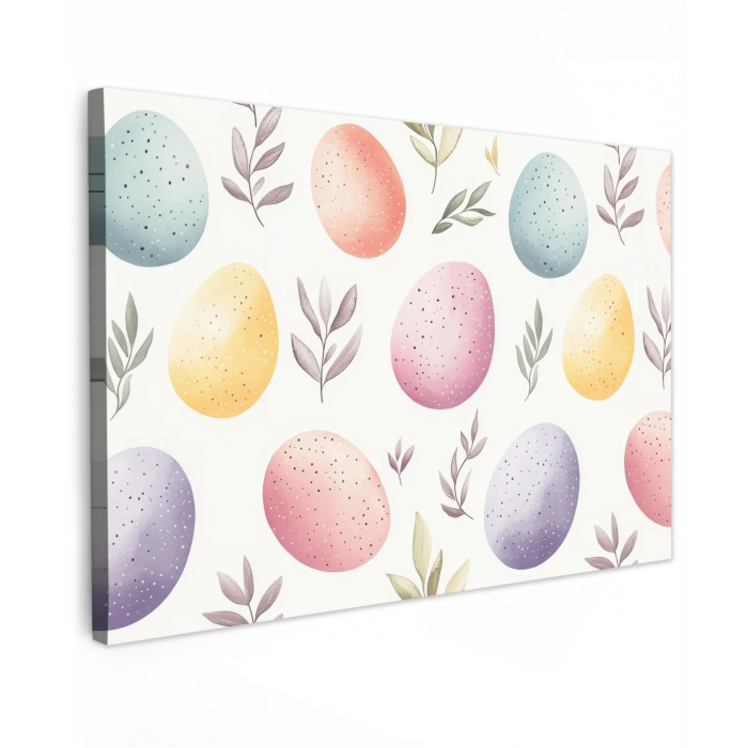 Eieren - Kleurrijk - Patroon Tuinposter op houten frame 2 cm dik klein -3d