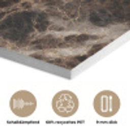Bruin - Goud - Marmer PET vilt klein 837 -closeup_DE