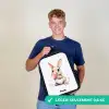 Bruin konijntje met roze bellen Rugzak - Zwart middel -sfeer7_FR
