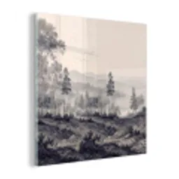 Mistig - Berglandschap - Illustratie plexiglas 5mm klein -z3d