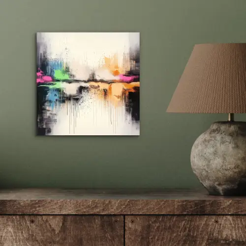 Abstract - Kleurexplosie - Landschap aluminium wit klein -sfeer2
