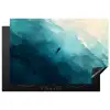 Zee - Silhouet - Abstract - Blauw Inductie beschermer vinyl 3mm klein -3d