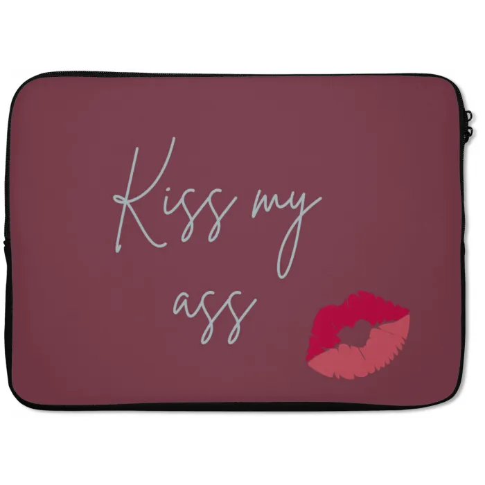 Kiss my ass - Lip - Bordeaux laptophoes neopreen klein -zkaufland3dotto