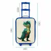 Gehoornde dino met scherpe blik Kinderkoffer - Blauw klein -productfoto_formaten