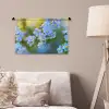 Bloemetjes - Blauw - Vergeet mij nietjes Wandkleed katoen klein -sfeer4