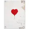 Ballon - Rood - Hart tuinposter los doek klein -3d