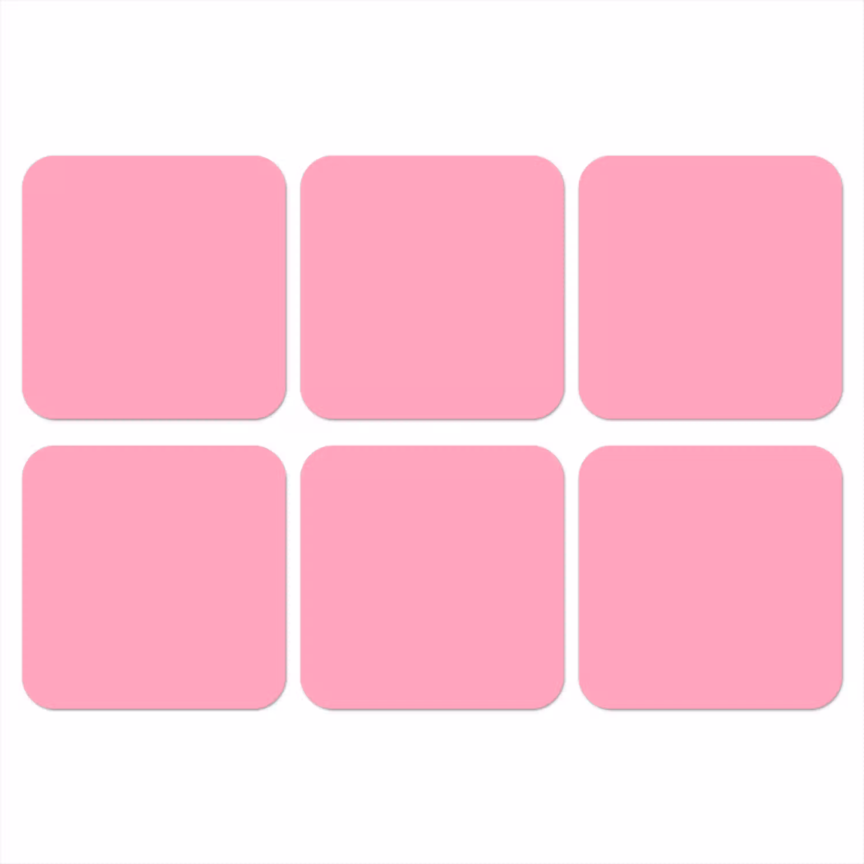 Bubblegum - Pink - Roze onderzetter kurk middel 366 -3d