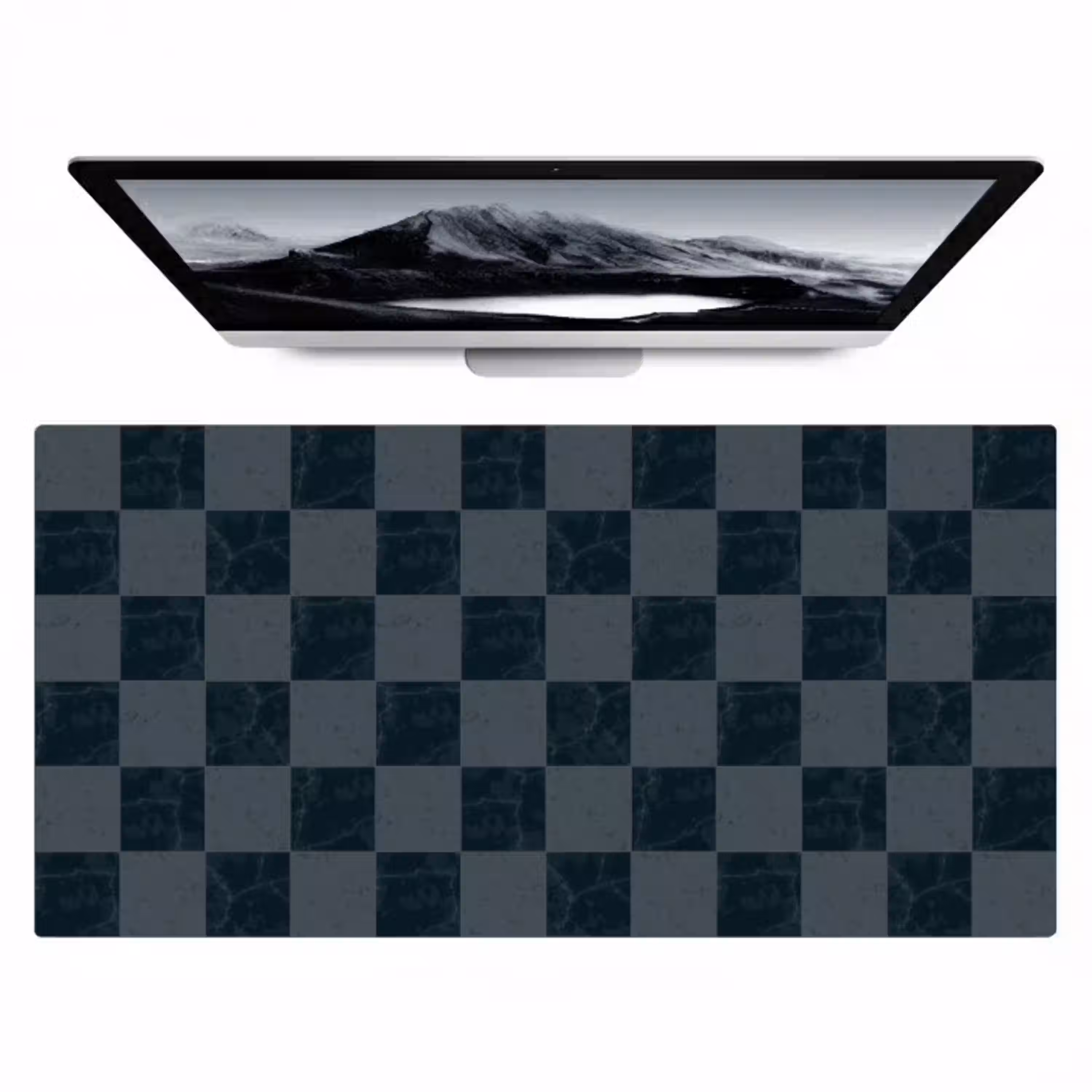 Marmer - Patroon - Antraciet Muismat XXL klein 681 -zzz3d