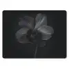 Zwart - Bloem - Orchidee muismat rubber klein -3d