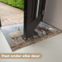 Boerderijdieren - Groep - Mist - Natuur - Rustiek Deurmat klein -USP_NL