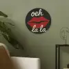 Lip - Rood - Quote Akoestische PET Vilt - Rond klein -sfeer2