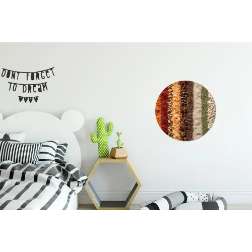Banen - Verticaal - Kruiden - Variatie Wandcirkel aluminium klein -kinderkamer