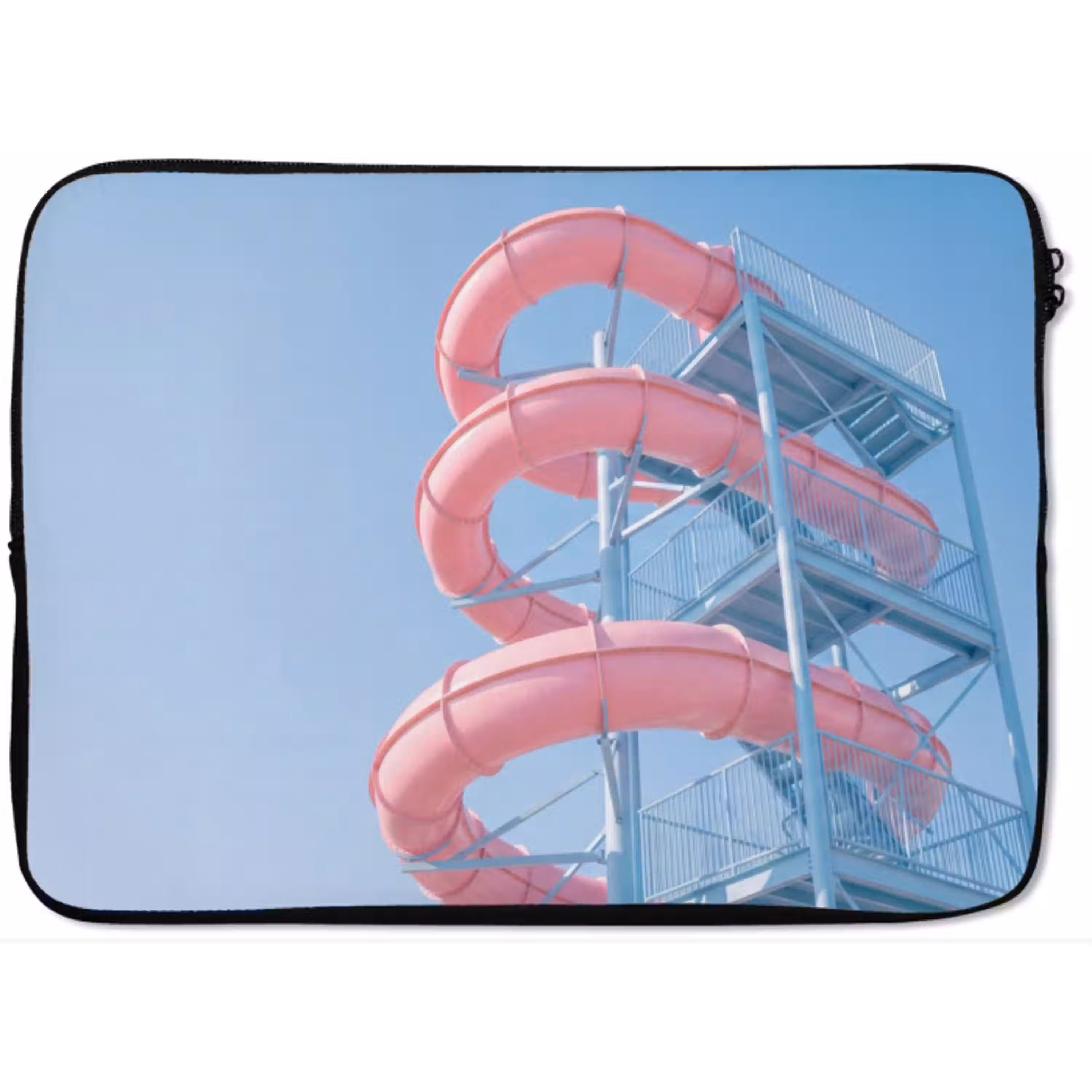 Glijbaan - Waterpark - Spiraal - Modern - Roze laptophoes neopreen klein -zkaufland3dotto